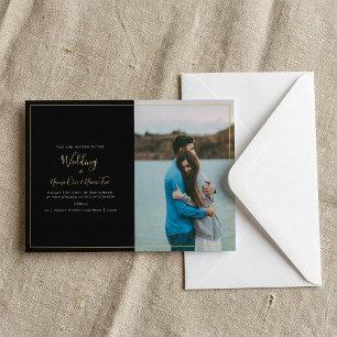 Modern your own photo wedding invitation card.