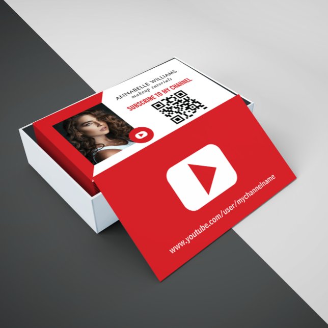 Modern YouTube Photo Business Card (Creator Uploaded)