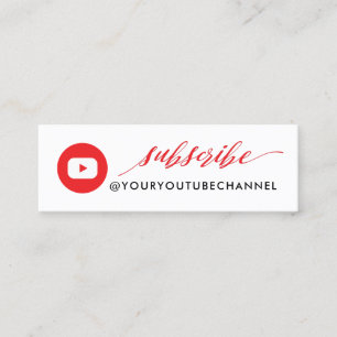 Modern YouTube Qr Code Mini Business Card