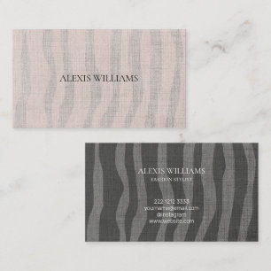 Modern Zebra Organic Pattern Professional Business Card