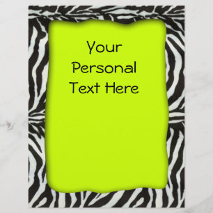 Modern zebra print flyer
