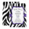 Modern Zebra Print Girls Baby Shower Invitation
