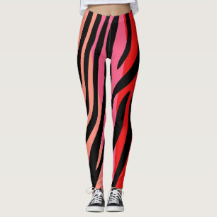 Modern Zebra Print Pattern #14 Leggings