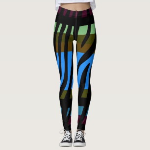 Modern Zebra Print Pattern #3 Leggings