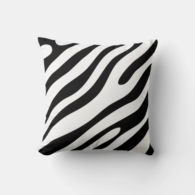 Modern Zebra Print Pattern Personalise Your Colour Cushion (Front)