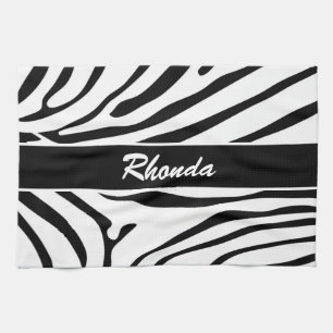 Modern Zebra Print Tea Towel