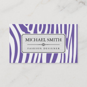 Modern Zebra Skin Pattern #4 Business Card