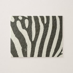 Modern Zebra Stripe Animal Print Pattern Jigsaw Puzzle