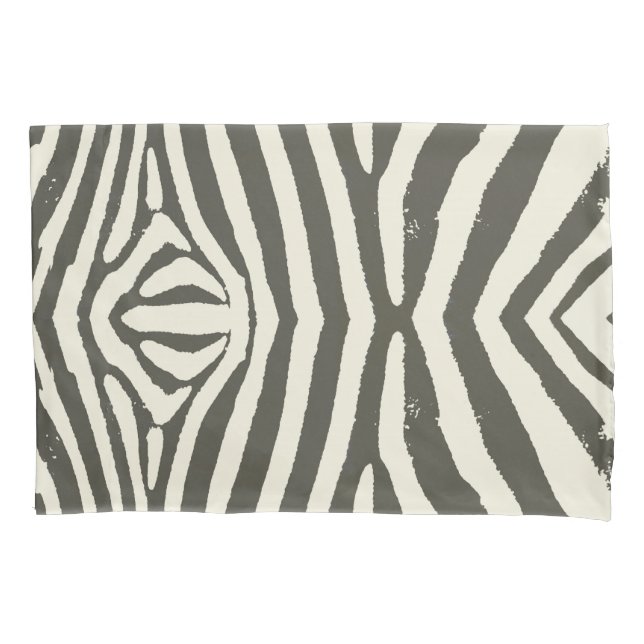 Modern Zebra Stripe Animal Print Pattern Pillowcase (Front)