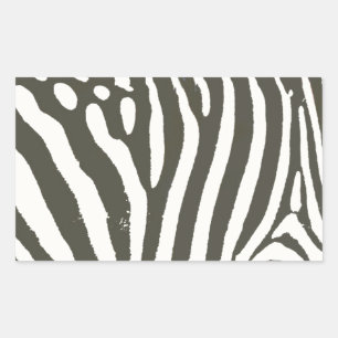 Modern Zebra Stripe Animal Print Pattern Rectangular Sticker