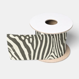 Modern Zebra Stripe Animal Print Pattern Satin Ribbon