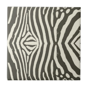 Modern Zebra Stripe Animal Print Pattern Tile