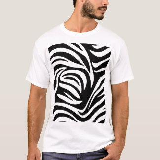Modern Zebra Stripes Abstract Design T-Shirt