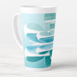 Modern Zen Blue Latte Mug – Minimal Abstract Art