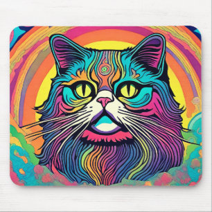 Modern Zen Cat Mouse Pad