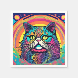 Modern Zen Cat Napkin