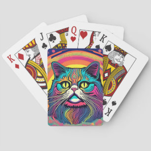 Modern Zen Cat Playing Cards