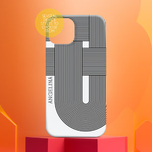 Modern Zen Geometric Lines with small name Case-Mate iPhone 14 Pro Max Case