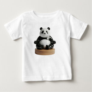 Modern Zen Living Room Panda Sculpture Baby T-Shirt
