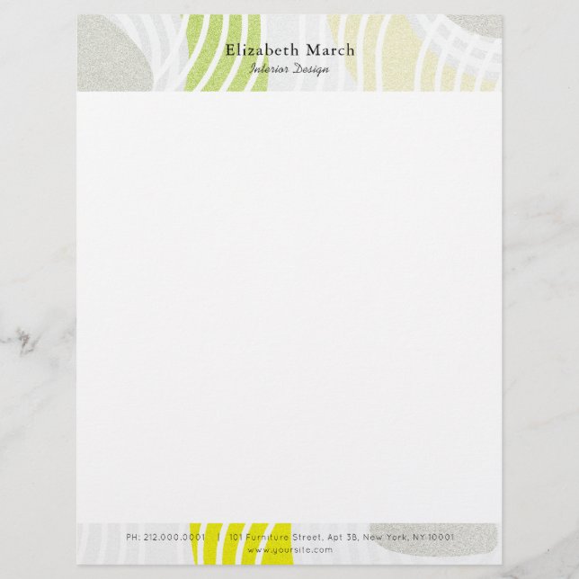 Modern Zen Rock Garden Grey Letterhead Design (Front)