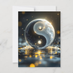 Modern Zen Yin and Yang vibes  Postcard