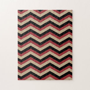 Modern Zig Zag Pattern Jigsaw Puzzle
