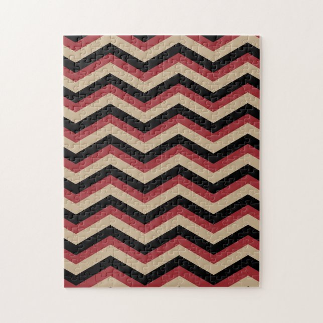 Modern Zig Zag Pattern Jigsaw Puzzle (Vertical)