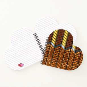 Modern Zigzag Chevron Giraffe Animal Print Notebook