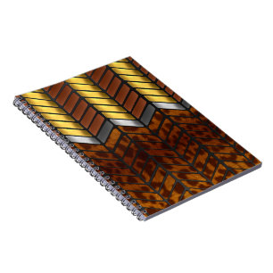 Modern Zigzag Chevron Jaguar Animal Print Notebook