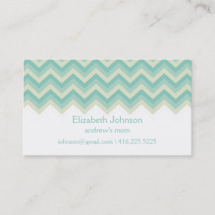 Modern Zigzag Mummy Calling Card