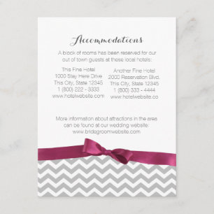 Modern Zigzag Pattern and Bow Information Card