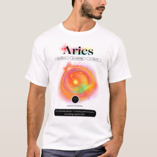 Modern Zodiac Sign ARIES Quote   Element Fire T-Shirt