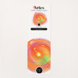 Modern Zodiac Sign ARIES Quote Element Fire Yoga Mat