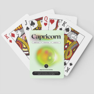 Modern Zodiac Sign Capricorn Quote Earth Element Playing Cards