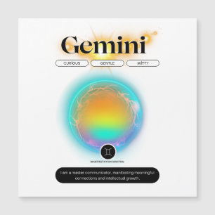 Modern Zodiac Sign Gemini Quote Air Element