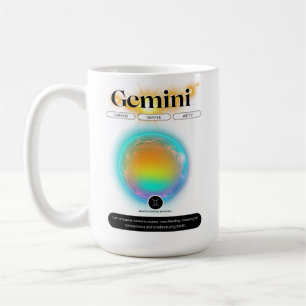 Modern Zodiac Sign Gemini Quote Air Element Coffee Mug
