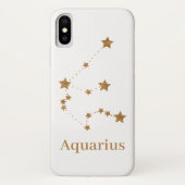 Modern Zodiac Sign Gold Aquarius | Element Air Case-Mate iPhone Case (Back)