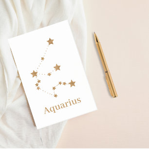 Modern Zodiac Sign Gold Aquarius Element Air Post-it Notes