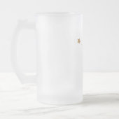 Modern Zodiac Sign Gold Aries | Element Fire Frosted Glass Beer Mug (Left)