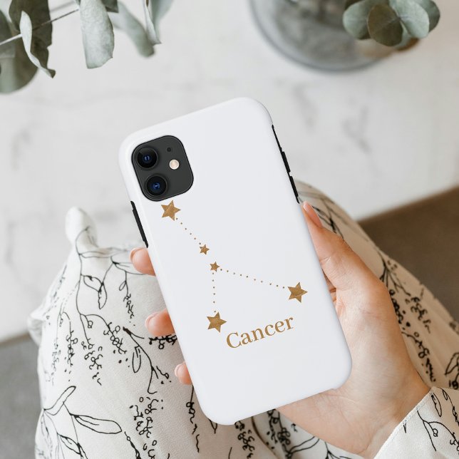 Modern Zodiac Sign Gold Cancer | Element Water Case-Mate iPhone Case (Creator Uploaded)