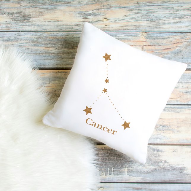 Modern Zodiac Sign Gold Cancer | Element Water Cushion (Creator Uploaded)