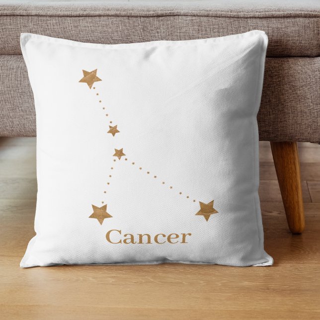 Modern Zodiac Sign Gold Cancer | Element Water Cushion (Creator Uploaded)