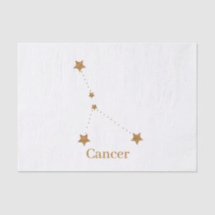 Modern Zodiac Sign Gold Cancer   Element Water Tissue Paper