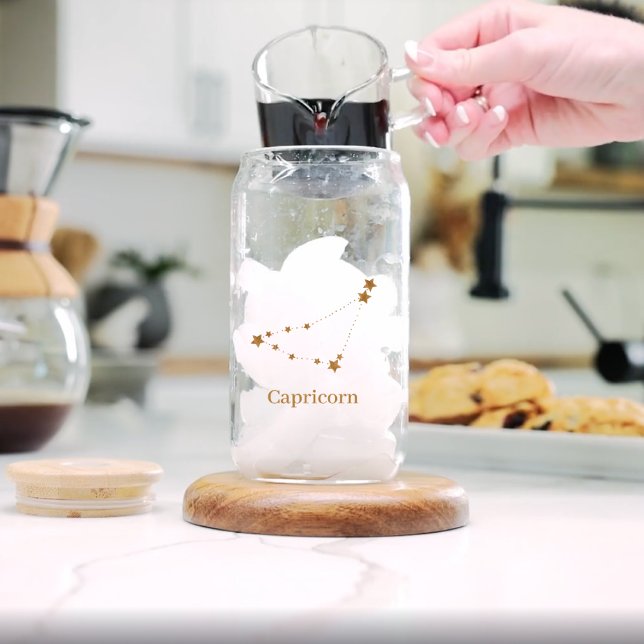 Modern Zodiac Sign Gold Capricorn | Element Earth  Can Glass (Creator Uploaded)