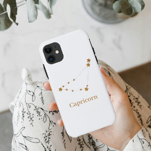 Modern Zodiac Sign Gold Capricorn   Element Earth iPhone 11 Case