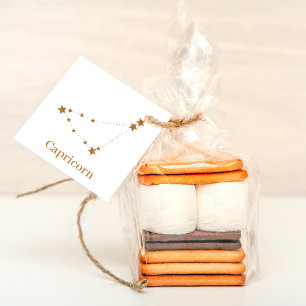 Modern Zodiac Sign Gold Capricorn   Element Earth Favour Tags