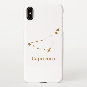 Modern Zodiac Sign Gold Capricorn   Element Earth iPhone Case