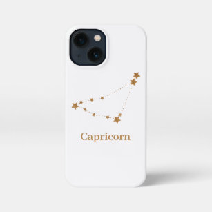 Modern Zodiac Sign Gold Capricorn   Element Earth iPhone 13 Mini Case