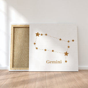 Modern Zodiac Sign Gold Gemini Element Air