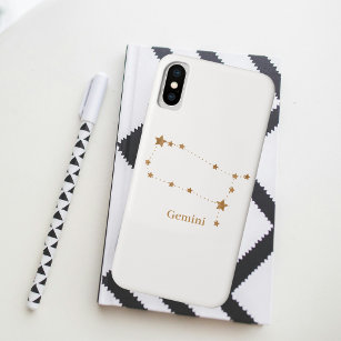 Modern Zodiac Sign Gold Gemini   Element Air  Case-Mate iPhone Case